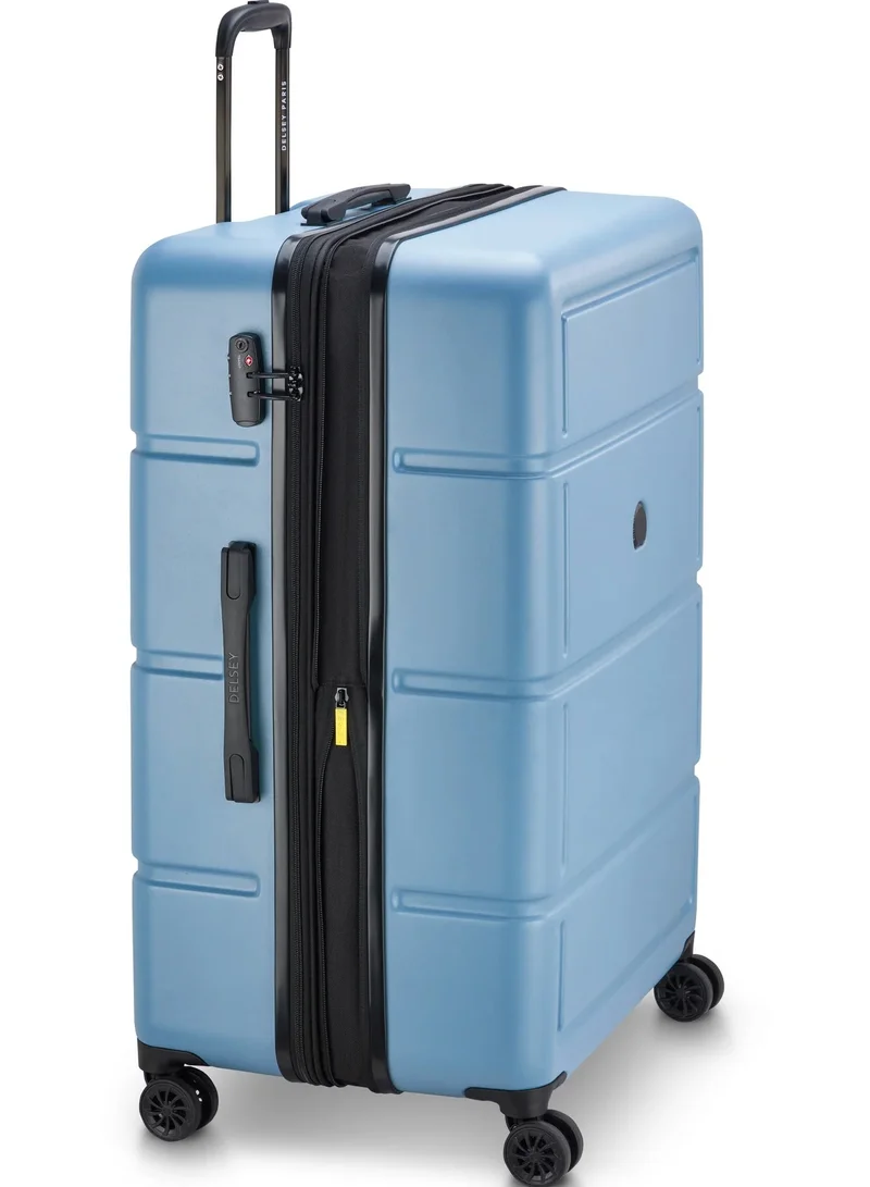 DELSEY Paris Camelia 82 Cm Large 4-Double Wheeled Expandable Check-In Luggage Trolley Case - Light Blue